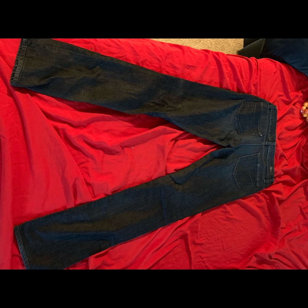 Paige dark wash straight leg jeans - Picture 2 of 2
